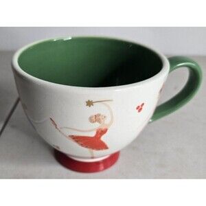 ROBERT STANLEY BALLERINA MUG CUP GREEN HANDLE